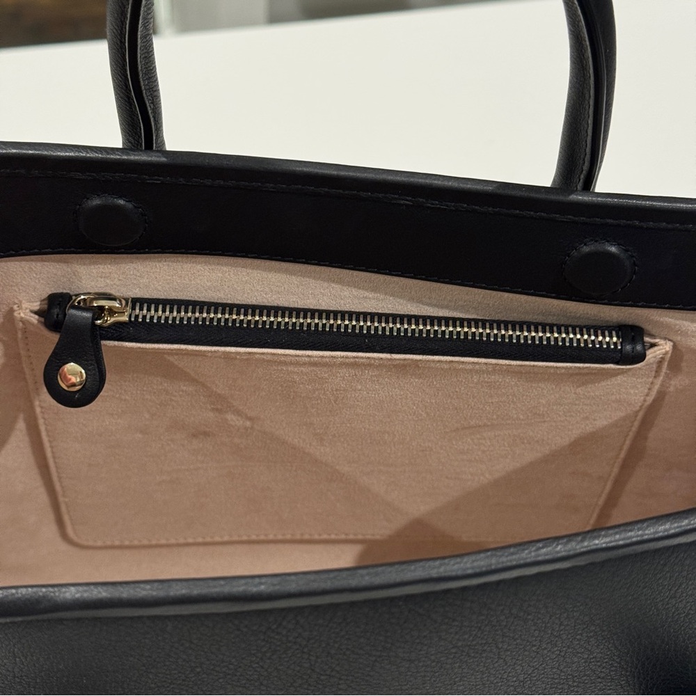 Strathberry Midi Tote - Black, Gold Hardware, 100% Leather - Picture 14 of 16